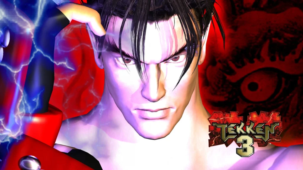 PS Plus October 2025, promotional game art for Tekken 3 showing Jin Kazama